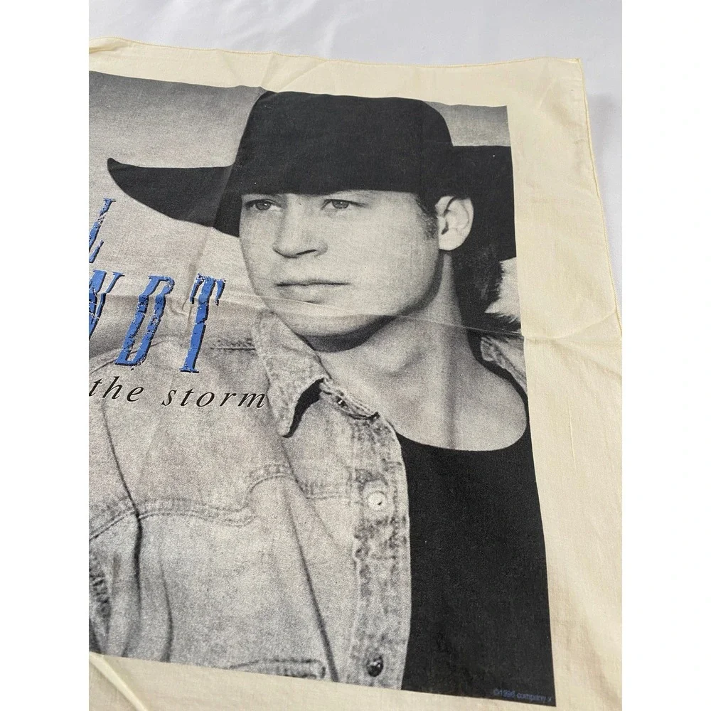 Paul Brandt Bandana Unisex OS Cream Excellent 1996 Calm Before the Storm Graphic